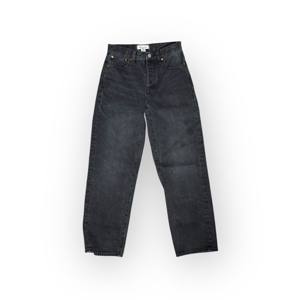 Madewell Low Slung Straight Jeans in Black Size 23